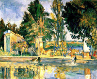 Jas de Bouffan, the pool by Paul Cezanne — hand-painted botanical oil painting reproduction on canvas