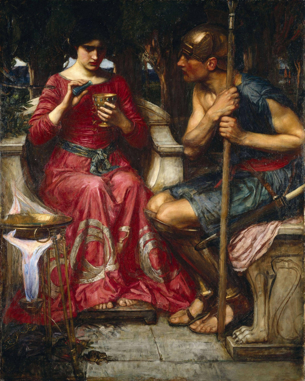 Jason and Medea by John William Waterhouse — hand-painted cultural oil painting reproduction on canvas