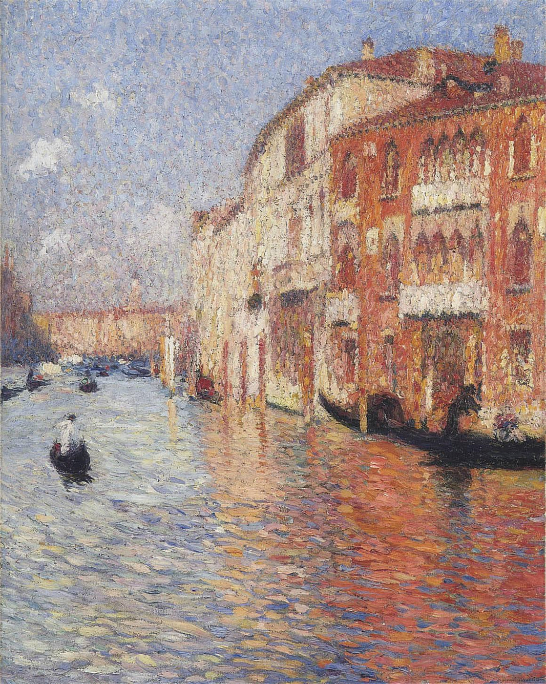 Jaune Palace in Venice by Henri Martin — hand-painted architectural oil painting reproduction on canvas