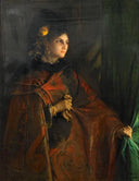 Jealous woman by Jean-François Portaels — female oil painting wall art, Academicism