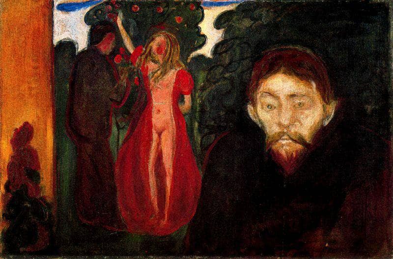 Jealousy by Edvard Munch — hand-painted cultural oil painting reproduction on canvas