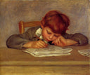 Jean Drawing by Pierre-Auguste Renoir — female oil painting wall art, Impressionism