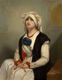 A Sicilian Woman by Jean-François Portaels — hand-painted portrait oil painting reproduction on canvas