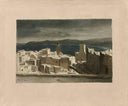 View of Tangier from a Terrace by Jean-François Portaels — mountain oil painting wall art, Orientalism