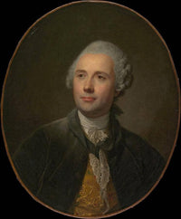 Jean Jacques Caffieri by Jean-Baptiste Greuze — hand-painted portrait oil painting reproduction on canvas