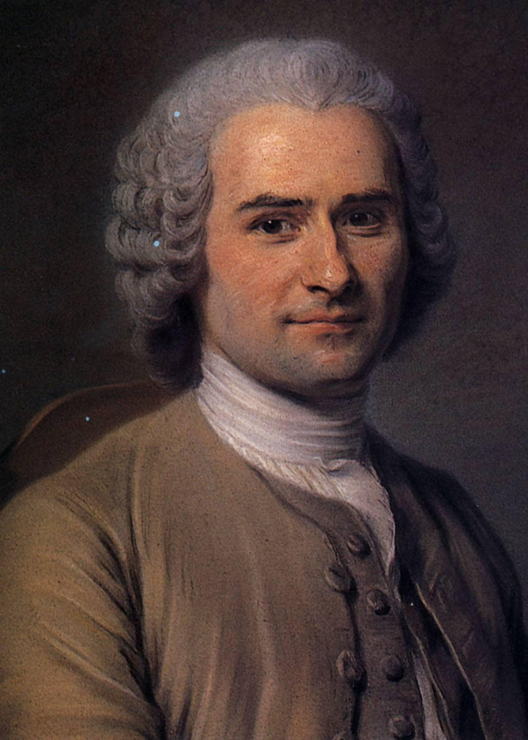 Jean-Jacques Rousseau by Maurice Quentin de La Tour — hand-painted portrait oil painting reproduction on canvas