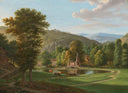 A Southern River Landscape by Jean-Joseph-Xavier Bidauld — rural oil painting wall art, Neoclassicism