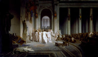 The Death of Caesar by Jean-Leon Gerome — hand-painted architectural oil painting reproduction on canvas
