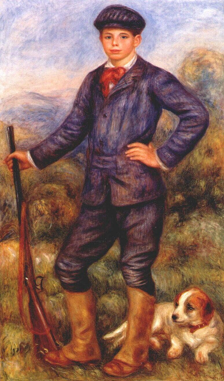 Jean Renoir as a Hunter by Pierre-Auguste Renoir — hand-painted portrait oil painting reproduction on canvas