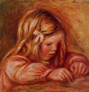 Jean Renoir Writing by Pierre-Auguste Renoir — female oil painting wall art, Impressionism