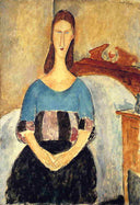 Jeanne Hebuterne by Amedeo Modigliani — hand-painted portrait oil painting reproduction on canvas