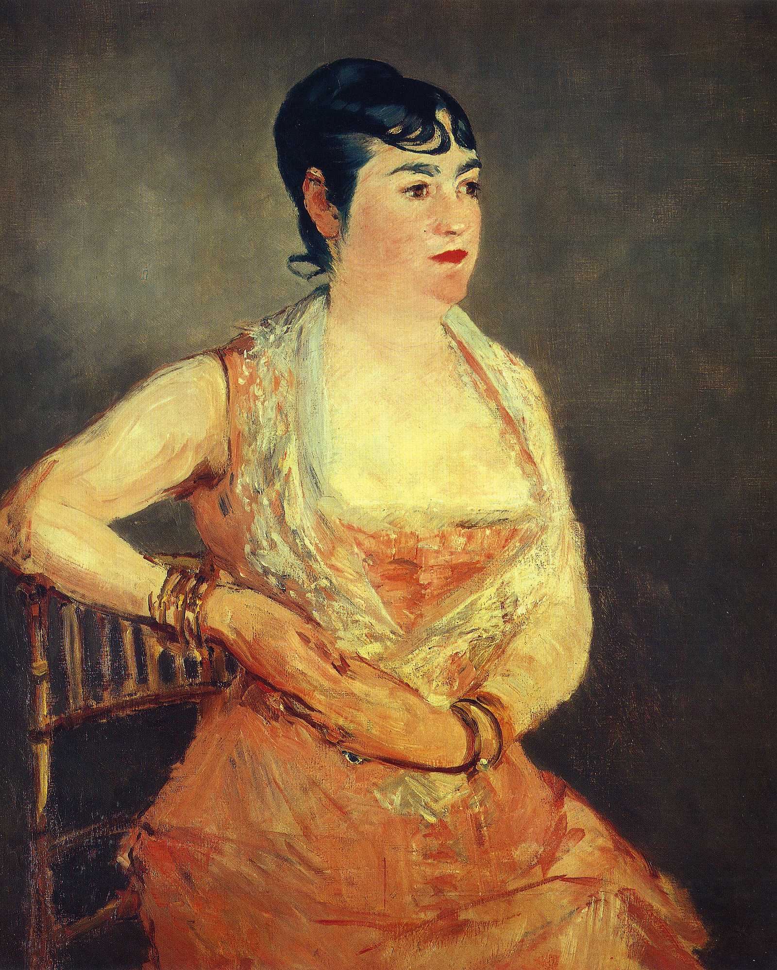 Jeanne Martin in Pink Dress - Edouard Manet