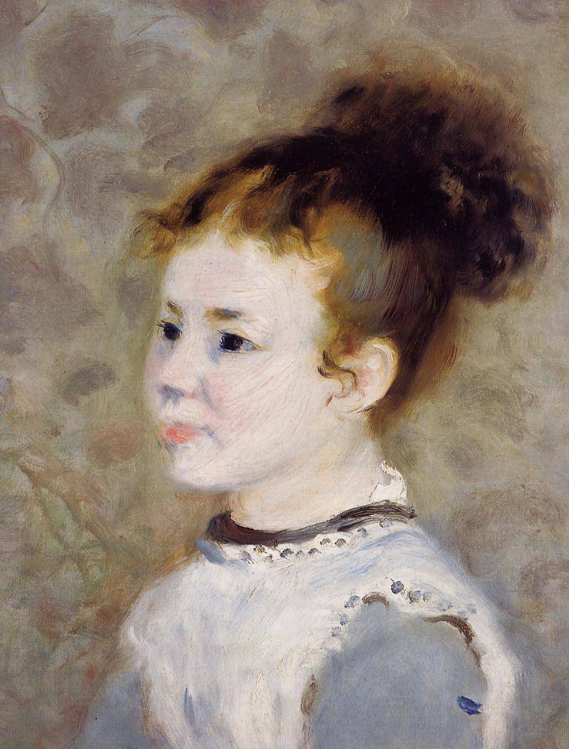 Jeanne Sisley by Pierre-Auguste Renoir — hand-painted portrait oil painting reproduction on canvas