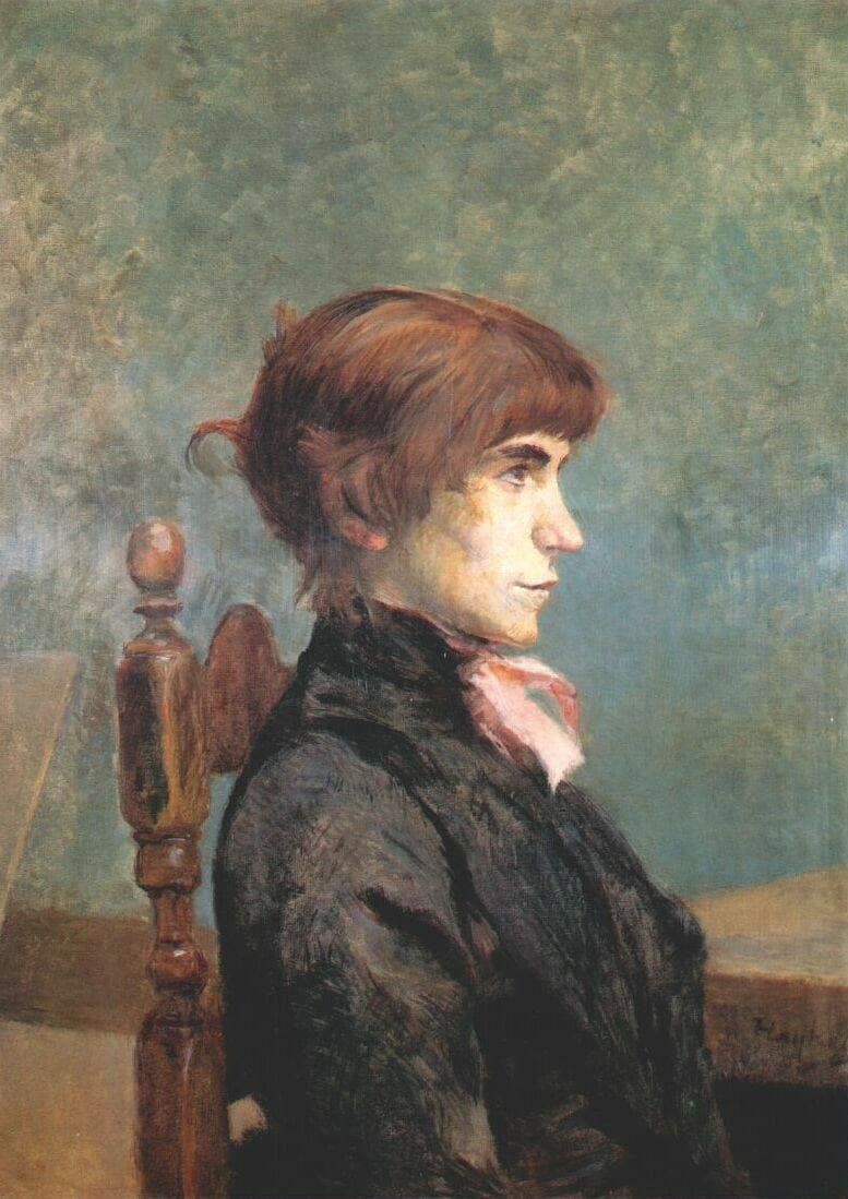 Jeanne Wenz by Henri de Toulouse-Lautrec — hand-painted portrait oil painting reproduction on canvas