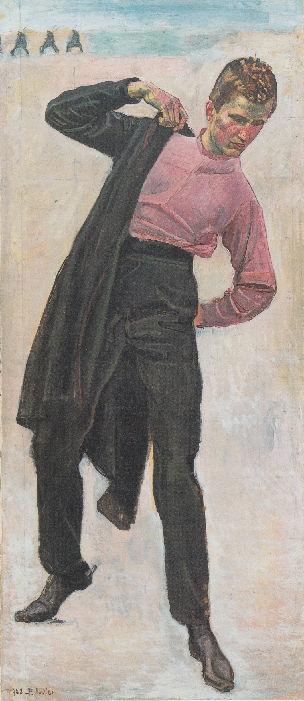 Jenenser Student by Ferdinand Hodler, hand-painted portrait oil painting reproduction on canvas
