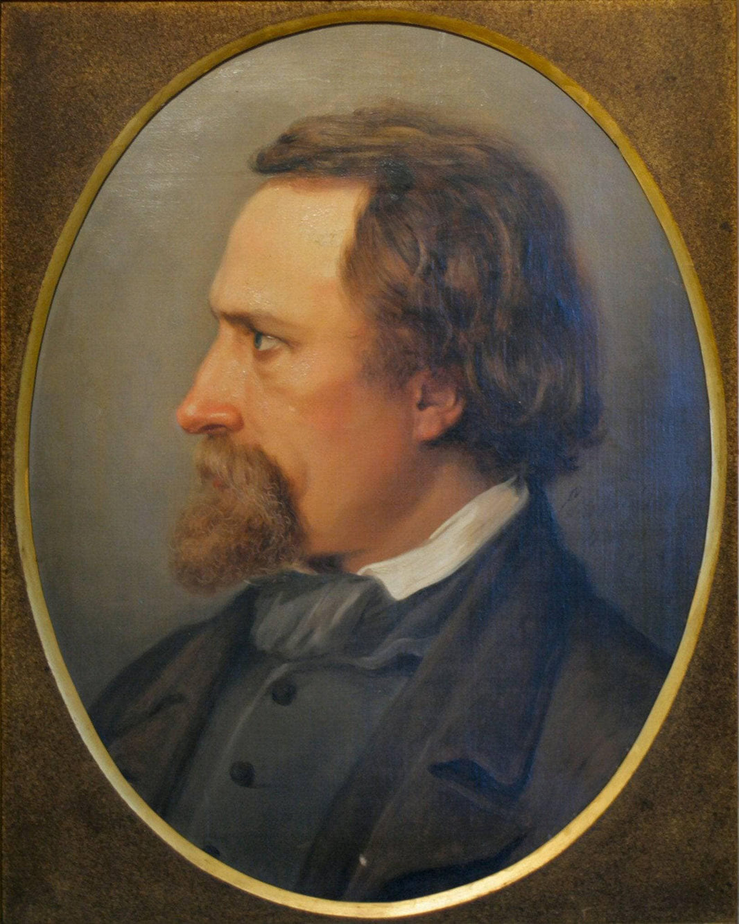 Jens Adolf Jerichau by Elisabeth Jerichau-Baumann — hand-painted portrait oil painting reproduction on canvas