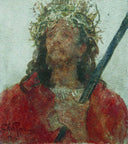 Jesus in a crown of thorns by Ilya Repin — hand-painted portrait oil painting reproduction on canvas