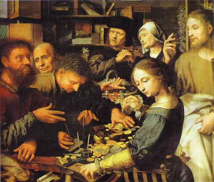 Jesus Summons Matthew to Leave the Tax Office - Jan van Hemessen