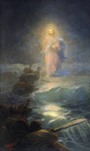 Jesus walks on water by Ivan Aivazovsky — seascapes oil painting wall art, Romanticism