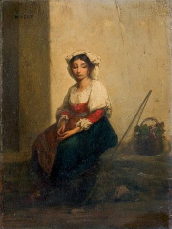 Pensive young Neapolitan - Ernest Hébert