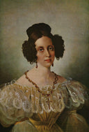 Portrait of Carolina Toppo by Giuseppe Tominz — hand-painted portrait oil painting reproduction on canvas