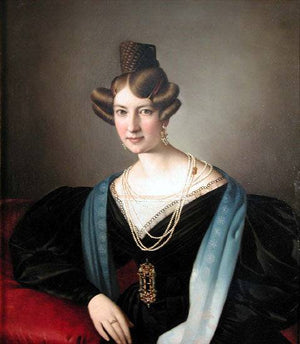 Portrait of Clarissa Wessely Fesch - Giuseppe Tominz