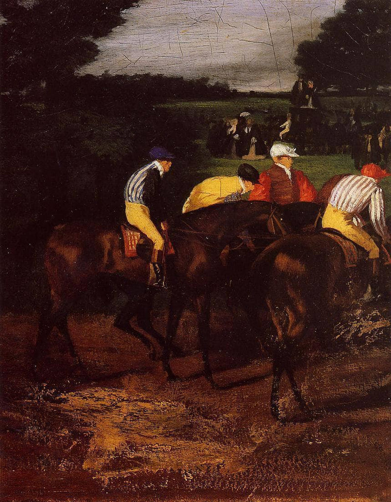 Jockeys at Epsom on gallery wrap