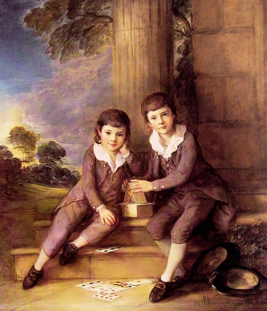 John and Henry Trueman Villebois by Thomas Gainsborough — hand-painted portrait oil painting reproduction on canvas