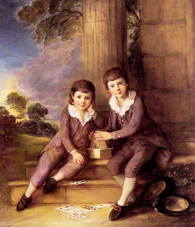 John and Henry Trueman Villebois in living room