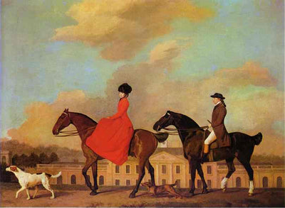John and Sophia Musters riding at Colwick Hall in study