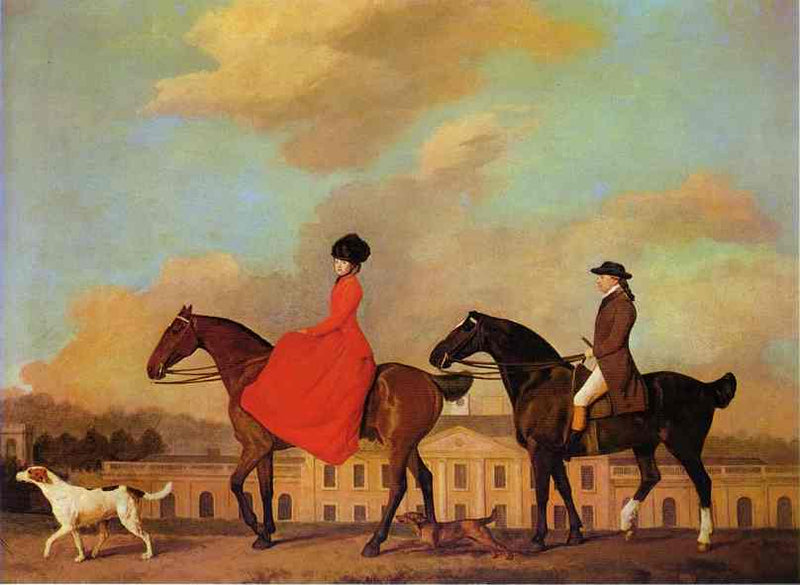 John and Sophia Musters riding at Colwick Hall on gallery wrap