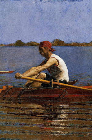 John Biglin in a Single Scull - Thomas Eakins