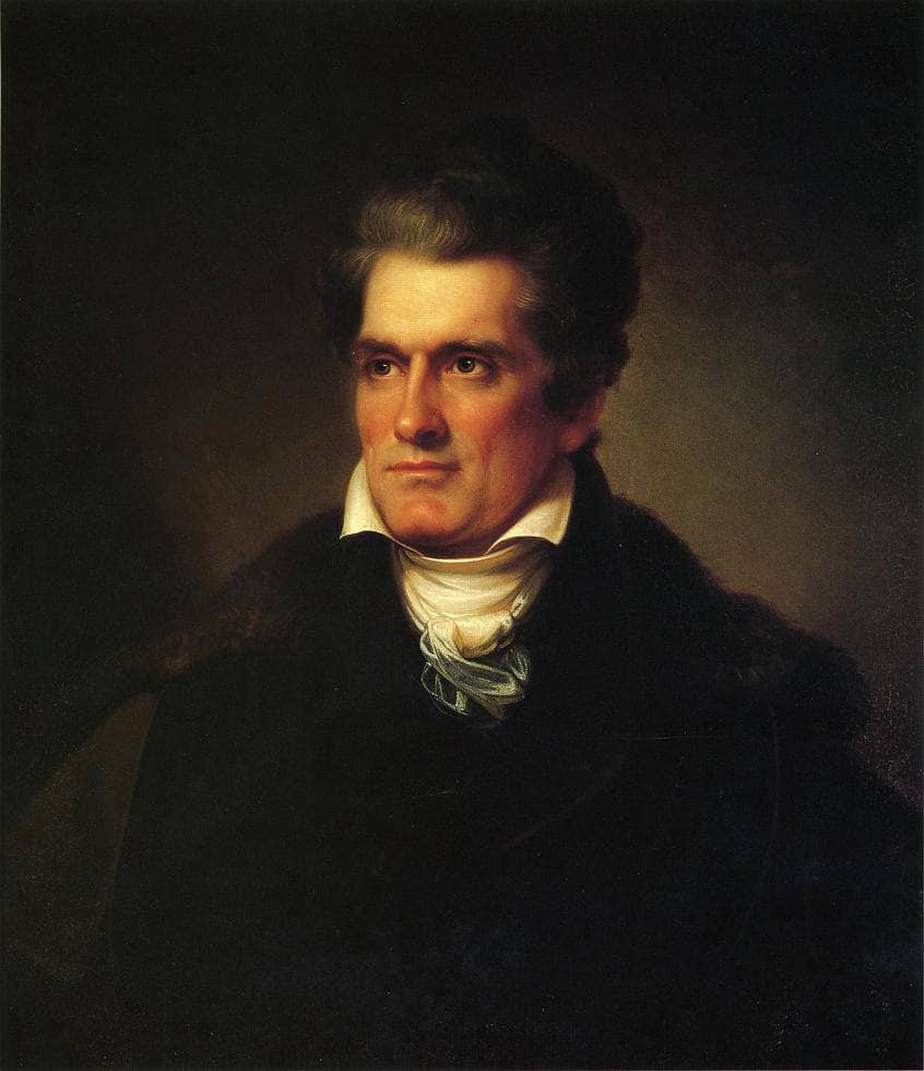 Portrait of John C. Calhoun by Rembrandt Peale — hand-painted portrait oil painting reproduction on canvas