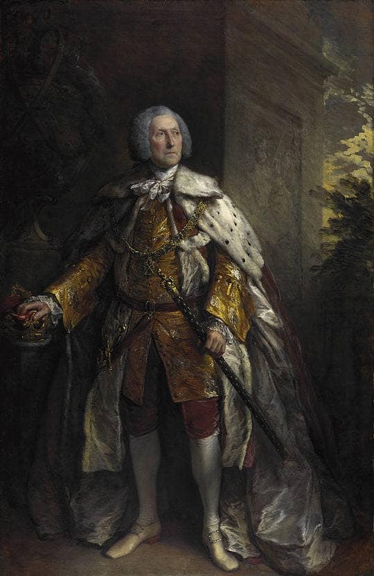John Campbell, 4th Duke of Argyll by Thomas Gainsborough — hand-painted portrait oil painting reproduction on canvas