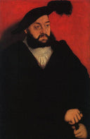 John, Duke of Saxony by Lucas Cranach the Elder — male oil painting wall art, Northern Renaissance