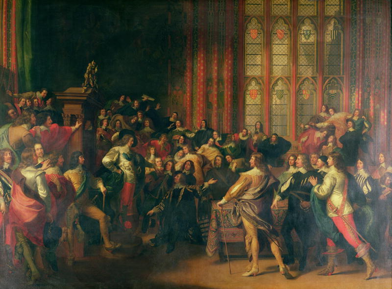 Charles I Demanding the Five Members in the House of Commons in 1642 - John Singleton Copley