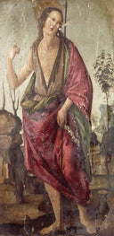 John the Baptist by Francesco Botticini, religious oil painting wall art, Early Renaissance