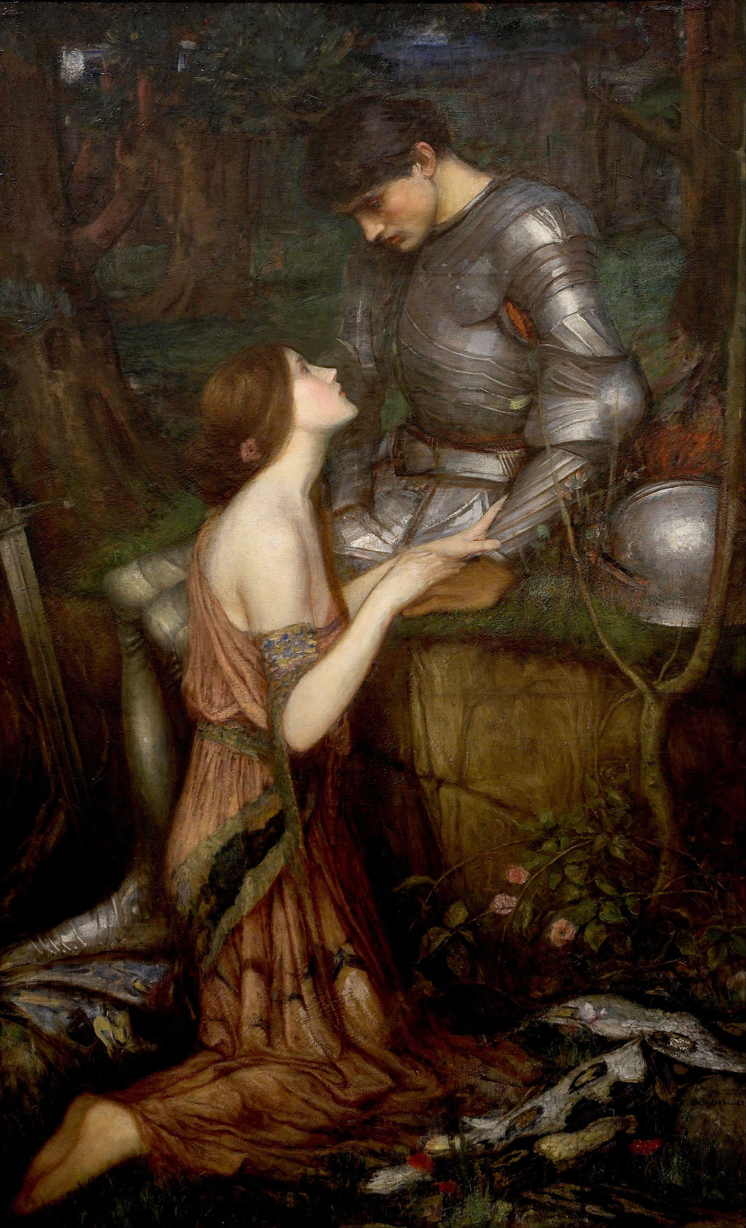 Lamia and the Soldier by John William Waterhouse — hand-painted cultural oil painting reproduction on canvas