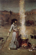 The Magic Circle by John William Waterhouse — fantasy oil painting wall art, Romanticism