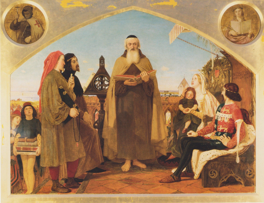 John Wycliffe reading his translation of the Bible to John of Gaunt by Ford Madox Brown — hand-painted cultural oil painting reproduction on canvas