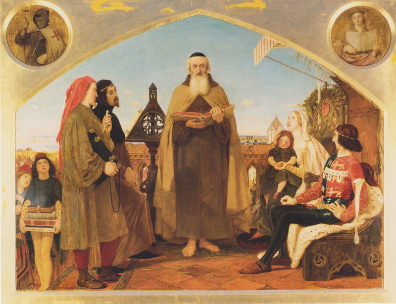 John Wycliffe reading his translation of the Bible to John of Gaunt on gallery wrap