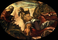 Jonah Leaves the Whale`s Belly by Tintoretto — hand-painted abstract oil painting reproduction on canvas