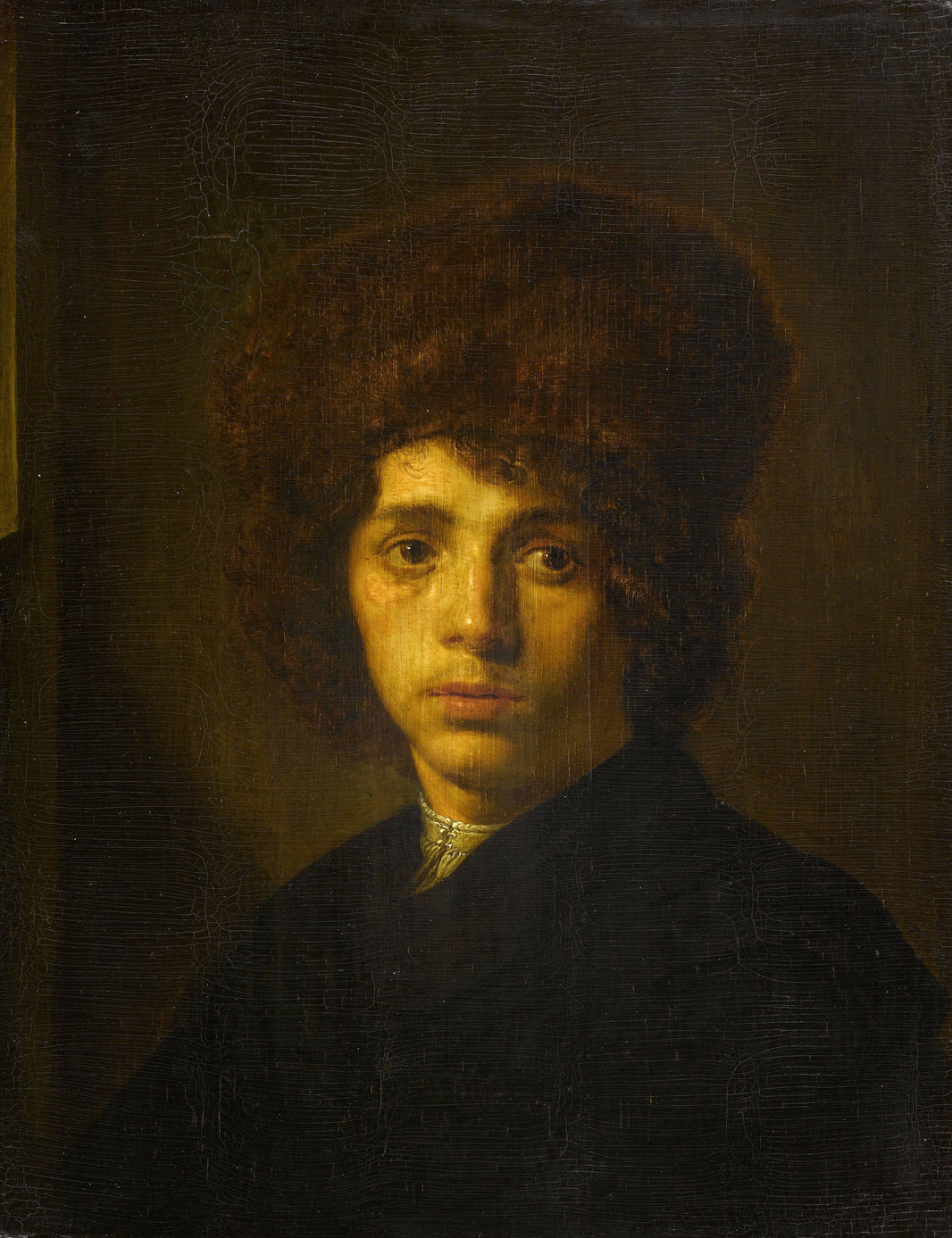 Jonge Man Met Bontmuts by David Bailly — hand-painted portrait oil painting reproduction on canvas