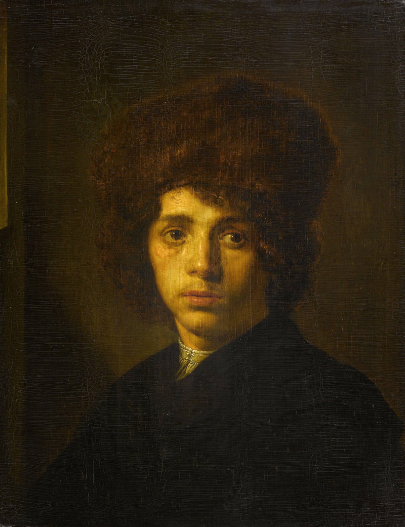Jonge Man Met Bontmuts on gallery wrap