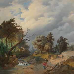 Landscape with approaching storm