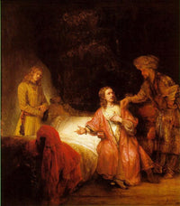 Joseph Accused by Potiphar's Wife by Rembrandt — hand-painted portrait oil painting reproduction on canvas