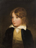 Joseph Amerling (1818–1885), the artist's brother by Friedrich von Amerling — children oil painting wall art, Romanticism