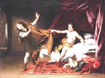 Joseph and Potiphar's Wife in living room