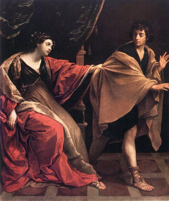 Joseph and Potiphar's Wife by Guido Reni — hand-painted portrait oil painting reproduction on canvas