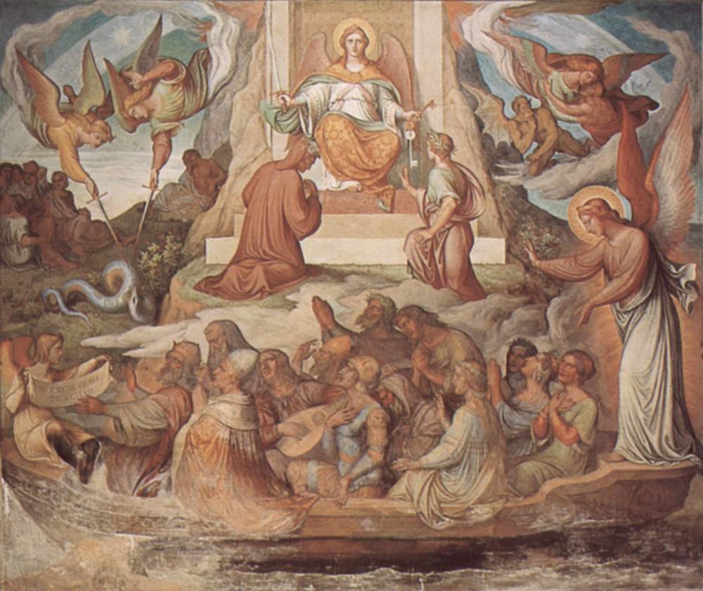 Sühneschiff Und Läuterungsberg Aus Dem Purgatorio - Joseph Anton Koch